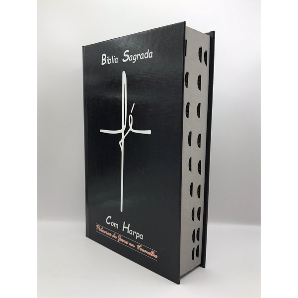 Kit com 3 Bíblias Sagrada Tamanho Grande com Harpa Palavras de Jesus em Vermelho Capa Dura (Kit B)