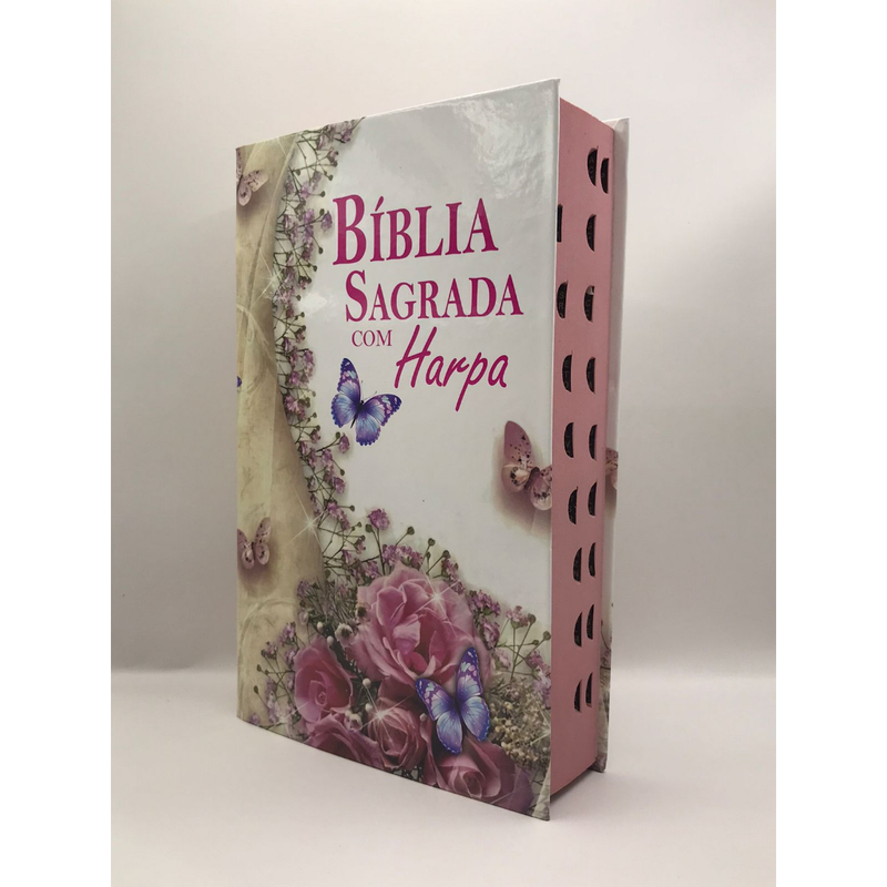Kit com 3 Bíblias Sagrada Tamanho Grande com Harpa Palavras de Jesus em Vermelho Capa Dura (Kit B)