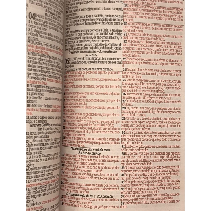 Kit 2 Bíblias Sagrada Tamanho Grande com Harpa Palavras de Jesus em Vermelho Capa Dura (Kit 58)